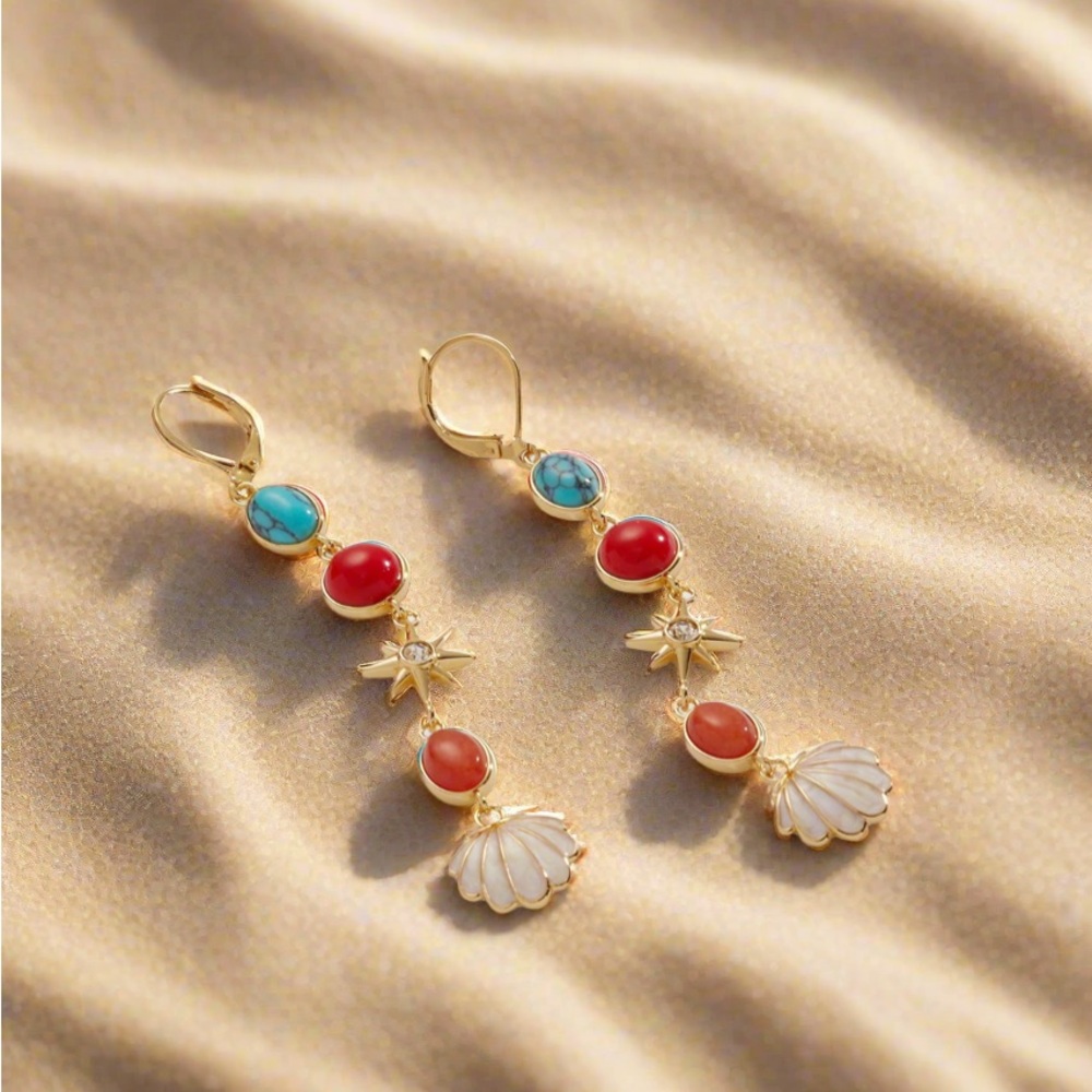 Alex and Ani Moonlight Beach Linear Earrings